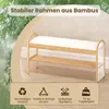 COSTWAY Ławka na buty z siedziskiem, ławka bambusowa, ławka Podgląd zdjęcia produktu 5