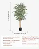 VEVOR Albero di ficus artificiale, 1524 mm, con vaso nero, Anteprima dell’immagine prodotto 7