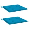 vidaXL Coussin pour chaise de jardin 2 pcs. Bleu 50x50x3 cm Voir les images du produit 3