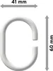 Interdeco Duschringe / Duschvorhangringe Weiß, C-Form Produktbild-Vorschau 4