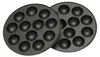 Two non-stick cooking plates for making donuts or muffins, seen from a slightly elevated angle against a white background. Produktbild-Vorschau