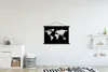 MuchoWow® Textilposter Weltkarte - Weiß - Grau 90x60 cm mit Produktbild-Vorschau 2