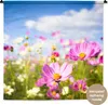 MuchoWow® Wandteppich Wandbehang Blumen - Wiese - Lila - Produktbild-Vorschau 1