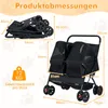 COSTWAY Hundewagen Doppel, Hundebuggy faltbar für 2 Produktbild-Vorschau 7