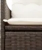 vidaXL Fauteuil de jardin Réglable avec coussins Marron Voir les images du produit 9