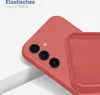 A close-up of a red phone case, showing the camera cutout and the interior texture. Produktbild-Vorschau