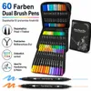 60 Farben Dual Brush Pens – Doppelspitzen-Stifte im Produktbild-Vorschau 2