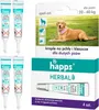 A product shot of Happs flea and tick treatment for large dogs, showing multiple tubes and the product box. Produktbild-Vorschau