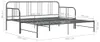 vidaXL Ausziehsofa Bettgestell Grau Metall 90x200 cm Produktbild-Vorschau 7