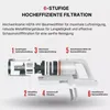 Diagram showing the multi-stage filtration system of a vacuum cleaner. Produktbild-Vorschau