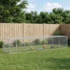 Namiot dla kur vidaXL, srebrny, 500 x 100 x 100 cm, stal Podgląd zdjęcia produktu 2