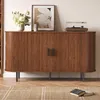 Merax Sideboard mit Schiebetüren und 4 Innenfächer, Kommode Produktbild-Vorschau 5