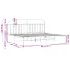 Bettgestell mit Kopfteil Metall Weiß 200x200 cm Produktbild-Vorschau 10