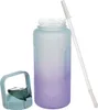 A water bottle with its lid and straw, isolated on a white background. Produktbild-Vorschau