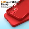 A close-up shot of a red phone case, showing its soft microfiber lining. Anteprima dell’immagine prodotto