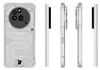 A clear phone case with a transparent back showing internal components and a camera module. Produktbild-Vorschau