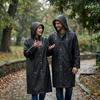 Universelle Regenjacke – Cape-Jacke Mit Kapuze, Schwarz Produktbild-Vorschau 7