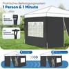 Sekey 2 Seitenteile für 3x3 /3x6m/3x9m pavillon mit Produktbild-Vorschau 5