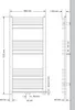 LuxeBath Badheizkörper 600 x 1200 mm - Weiß - gebogen mit Produktbild-Vorschau 2