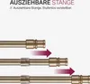 A close-up view of an extendable curtain rod, showing its adjustable mechanism and a metallic finish. Anteprima dell’immagine prodotto