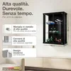 K-Möbel Vetrina sospesa in nero (80x60x25 cm) con 2 ripiani Anteprima dell’immagine prodotto 2
