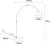 Moderne Bogenlampe aus Messing mit Klarem Glas Arc Produktbild-Vorschau 3