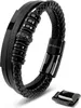 SERASAR | Bracciale in pelle da uomo [Shine] con confezione Anteprima dell’immagine prodotto 1