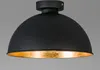 A close-up studio shot of a black ceiling light with a gold interior. Anteprima dell’immagine prodotto