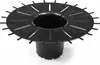 A black plastic plant pot insert with a wide rim and a cylindrical base, shown against a white background. Anteprima dell’immagine prodotto