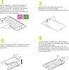 Instructions for applying a screen protector to a smartphone. Produktbild-Vorschau