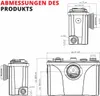 Grafner WC Hebeanlage 700W mit Schneidwerk/Zerkleinerer Produktbild-Vorschau 7