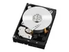 An internal hard drive with its cover removed, showing the platters and read/write heads. Produktbild-Vorschau