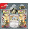 A packaged collection of Pokemon trading cards, including booster packs, a coin, and a single card. Produktbild-Vorschau