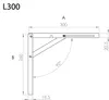 Klappkonsole Profi-Nr.1 L300 Länge: 300 mm / Höhe 260 mm Produktbild-Vorschau 4