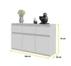 Komoda 120 Cm Biały Mat 3 Szuflady, 3 Drzwi, 3 Półki Salon Podgląd zdjęcia produktu 2