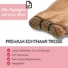 hair2heart Premium Echthaar Tressen zum Einnähen Extensions Produktbild-Vorschau 3