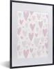 MuchoWow® MuchoWow® Gerahmtes Poster Herz - Design - Rosa - Produktbild-Vorschau 1