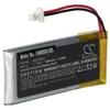 A close-up, slightly angled view of a lithium-polymer battery pack with wires and a connector. Produktbild-Vorschau