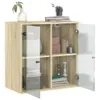 vidaXL Wandschrank mit Glastüren Sonoma-Eiche 68x37x68,5 cm Produktbild-Vorschau 5