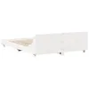 vidaXL Massivholzbett ohne Matratze Weiß 140x190 cm Produktbild-Vorschau 6