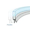 A diagram showing a flexible shower door seal. Podgląd zdjęcia produktu