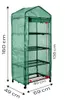 A diagram showing the dimensions of a green greenhouse. Anteprima dell’immagine prodotto