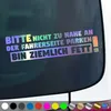 PantherPixel Ich Bin Fett Aufkleber Nicht Zu Nahe Parken Produktbild-Vorschau 1