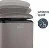 Close-up of the top part of a trash can with its lid opening, next to marketing text and an icon. Náhled obrázku produktu