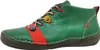 A single green leather boot with colorful accents is shown against a white background. Anteprima dell’immagine prodotto