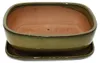 pot à bonsaï avec soucoupe, taille 5 - couleur olive-brun - Voir les images du produit 2