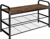 Étagère à chaussures SOUTHAMPTON 91x36x55cm - Bois foncé Voir les images du produit 1
