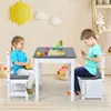 COSTWAY 4 TLG. Kindersitzgruppe mit Stauraum, Kindertisch Produktbild-Vorschau 9