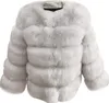 Damen Kunstpelz Mantel Kurzer Faux Pelz Winterjacke Produktbild-Vorschau 1