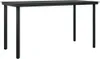 vidaXL Garten-Esstisch Schwarz 140x70x74 cm Stahl und Glas Produktbild-Vorschau 1